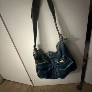 Stylish Blue Denim Shoulder Bag